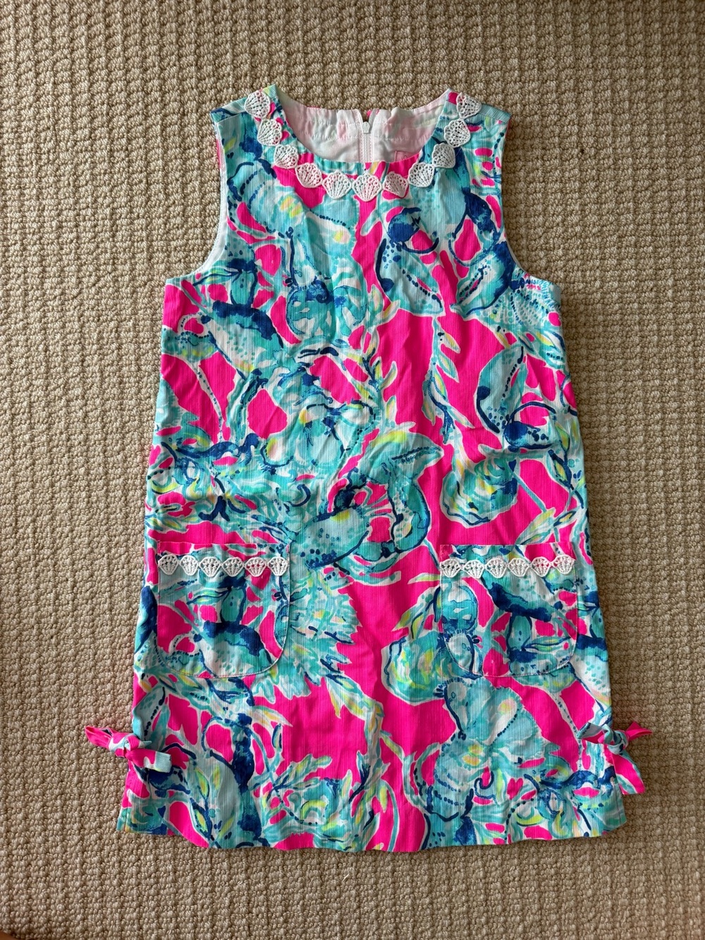 Lilly Pulitzer Girls Floral shift Dress - sealife